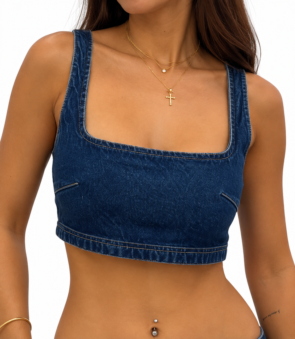 Denim Crop Top