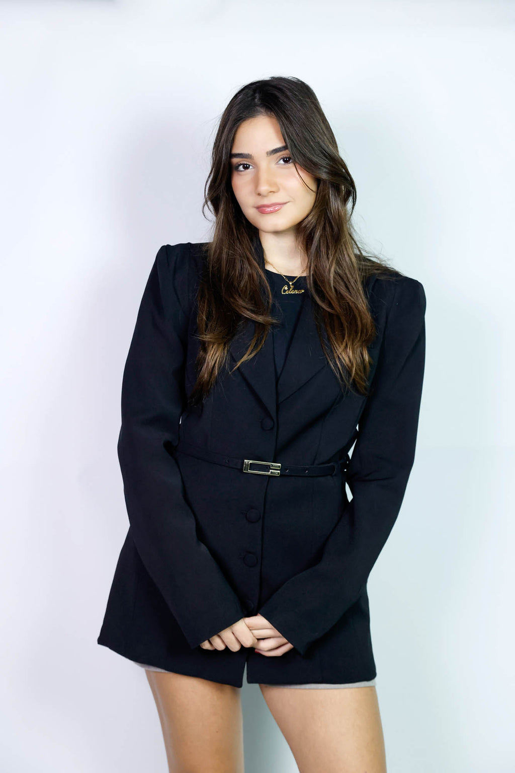 Belted Business Casual Blazer