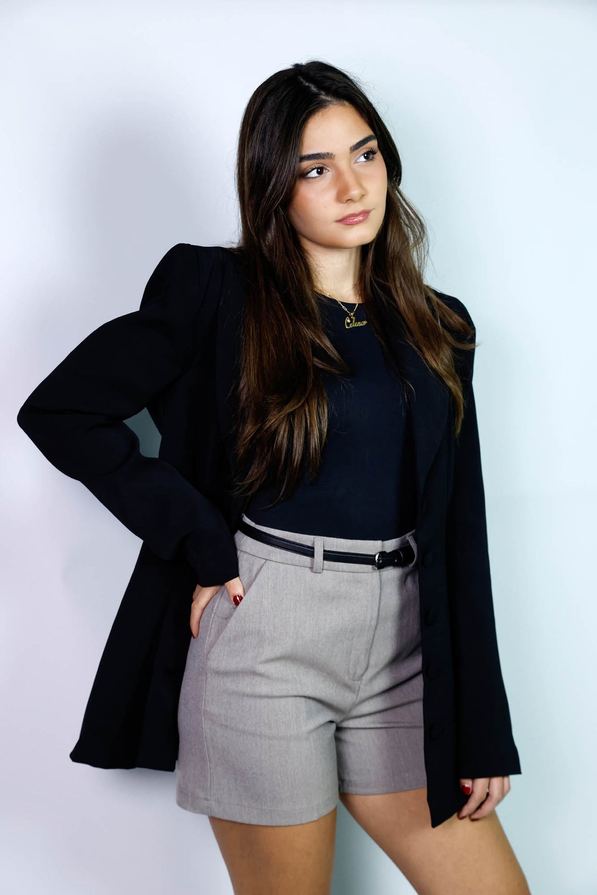 Belted Business Casual Blazer
