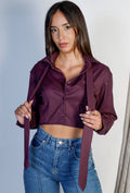 Cropped Shirt With Detachable Tie