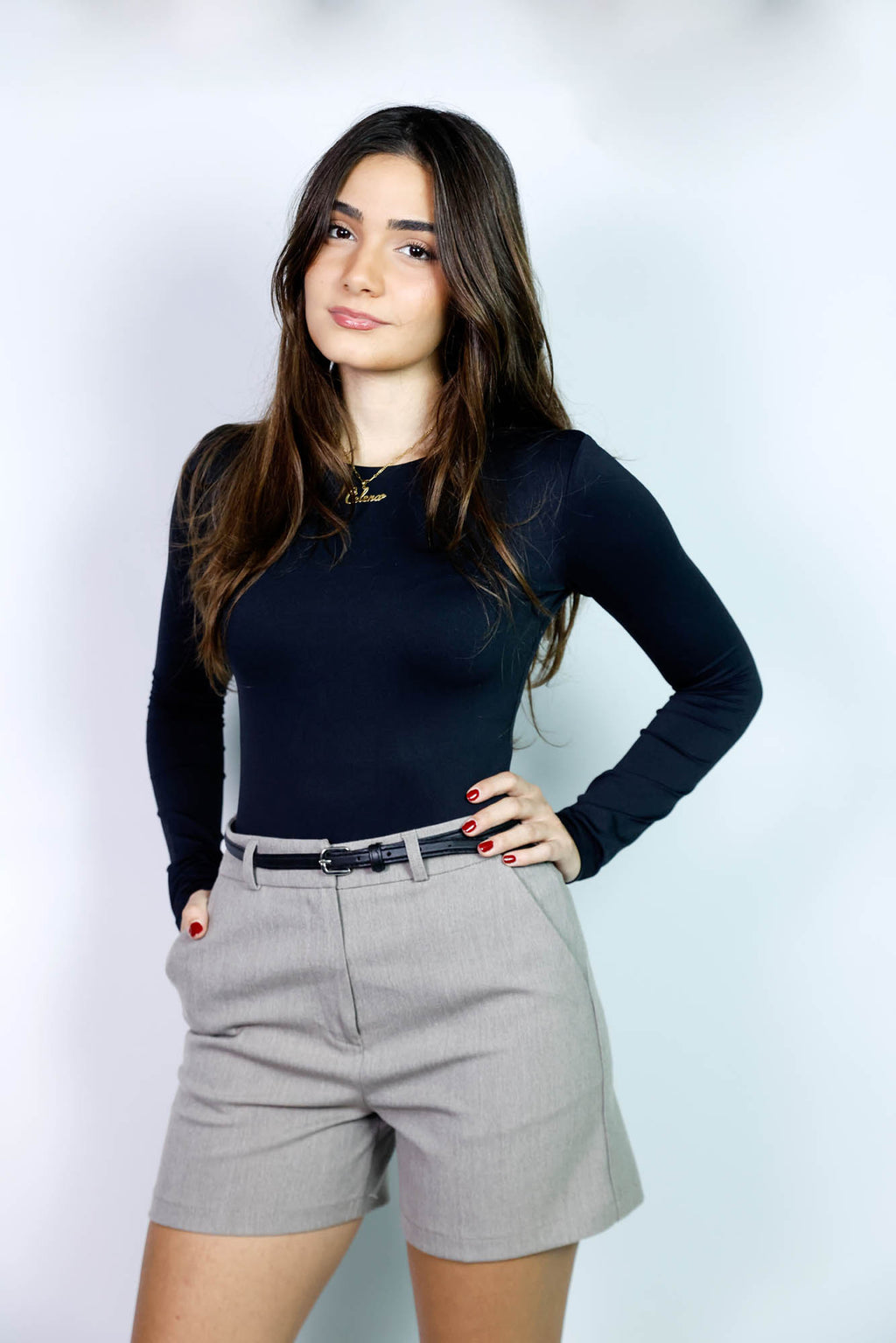 High Waist Classic Short With Belt