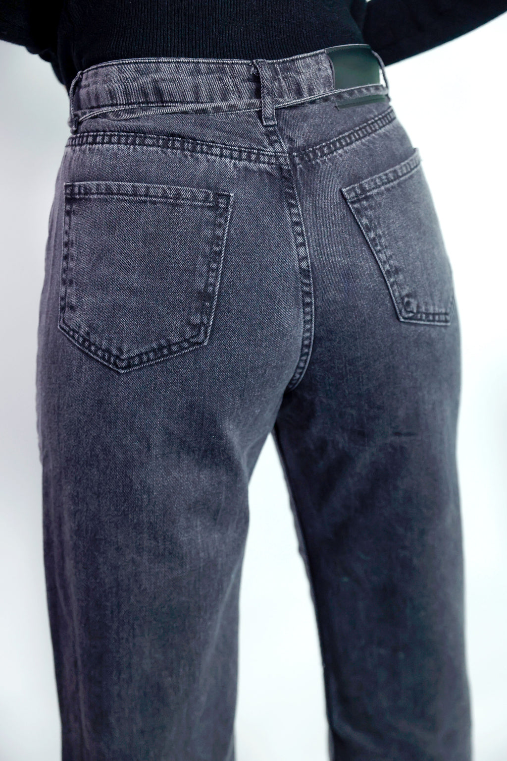 High-Waist Straight-Leg Jeans