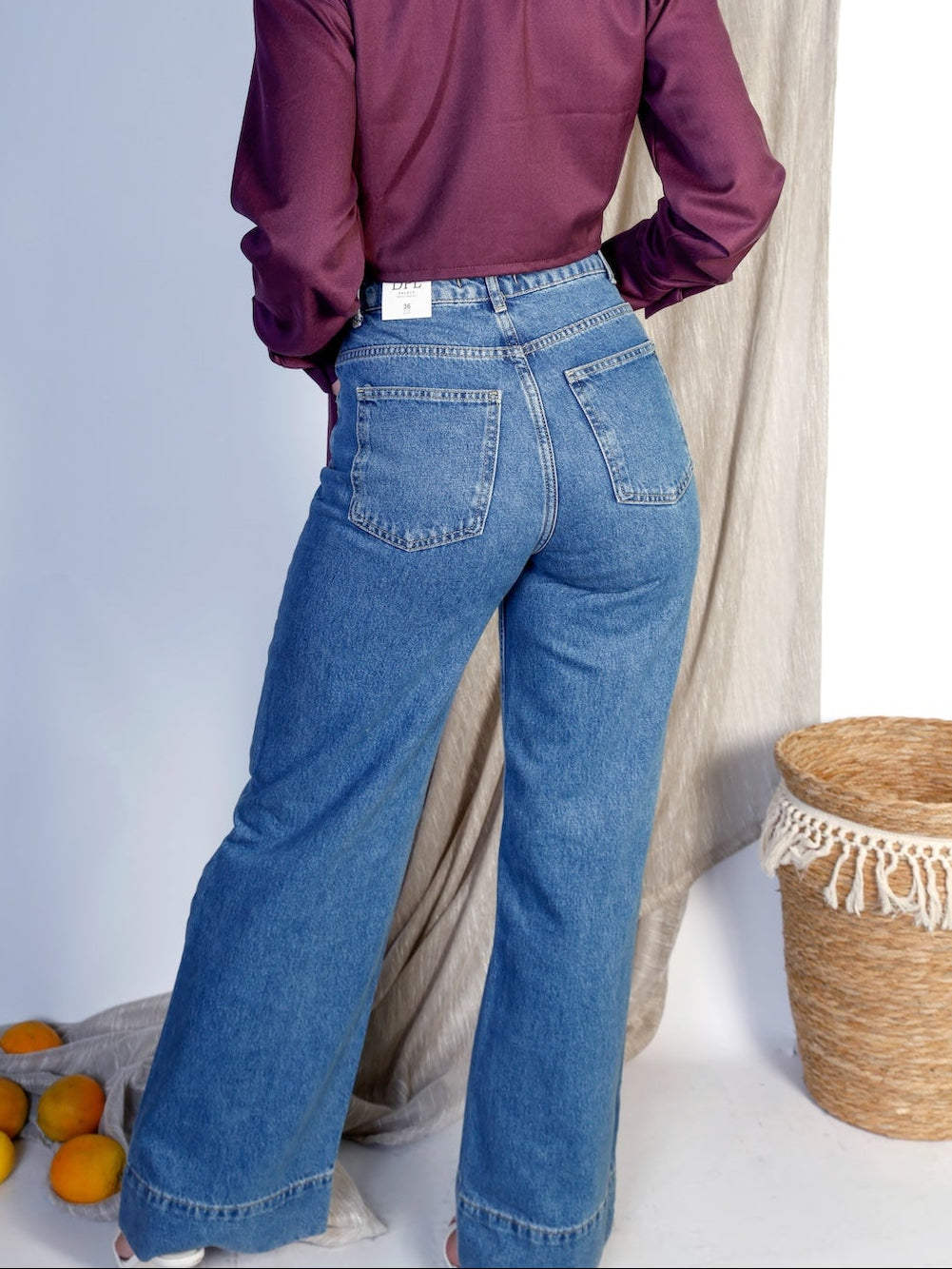 High-Waist Wide-Leg Jeans