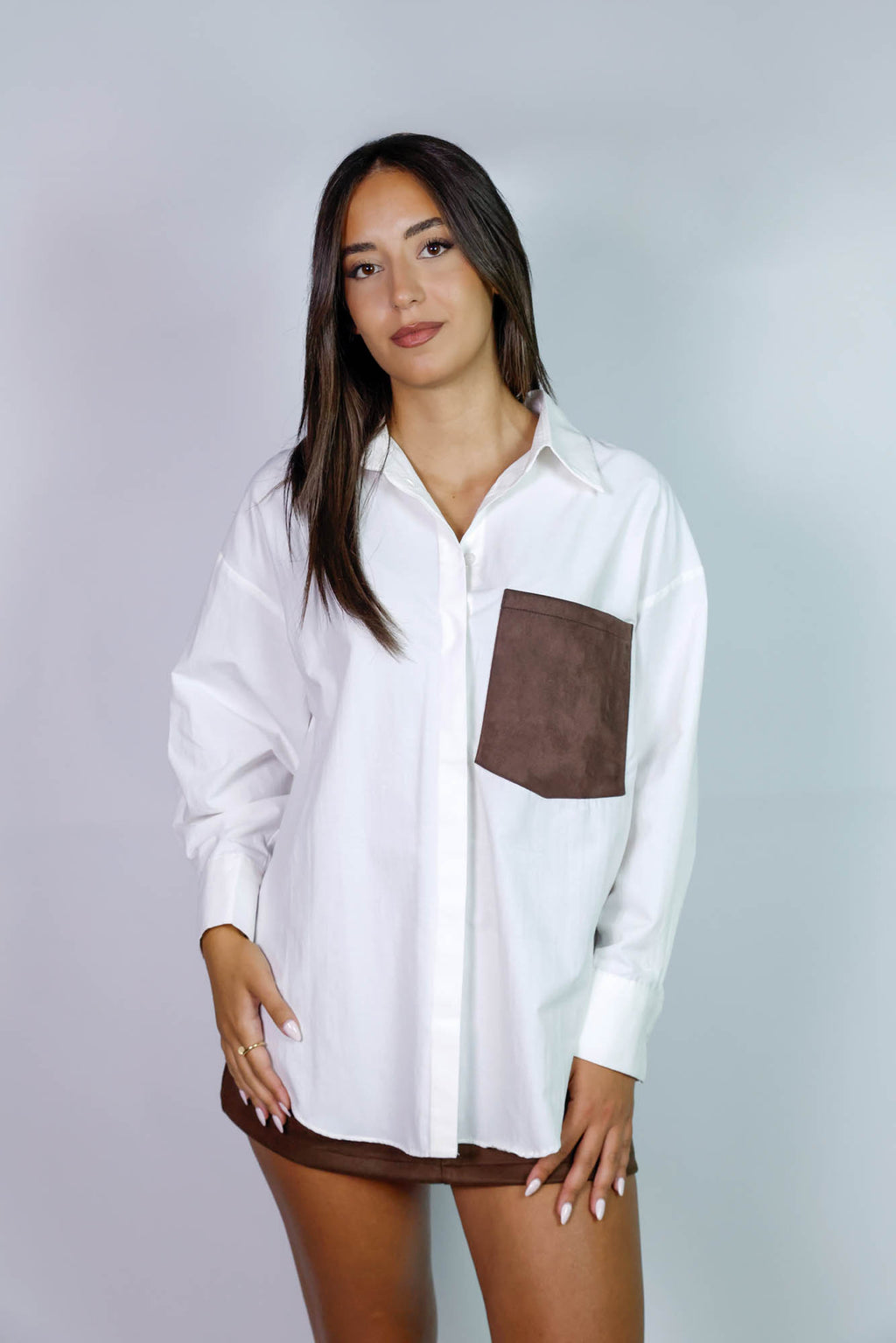 Oversized Shirt With 3D Horse Motif
