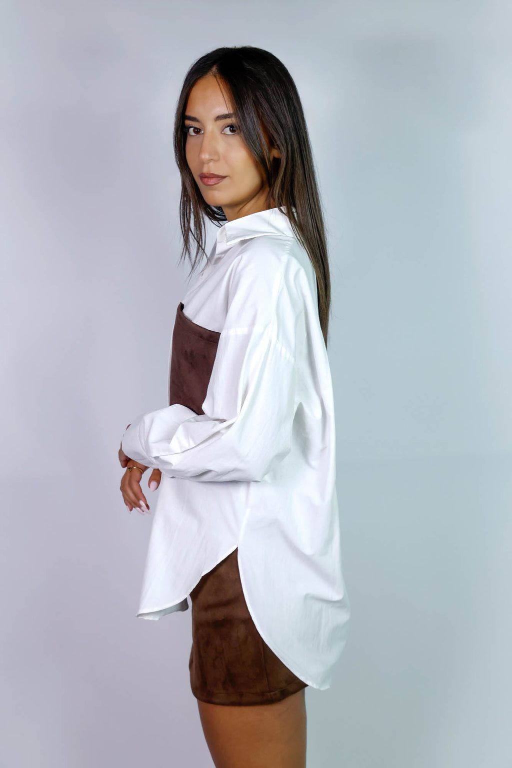 Oversized Shirt With 3D Horse Motif