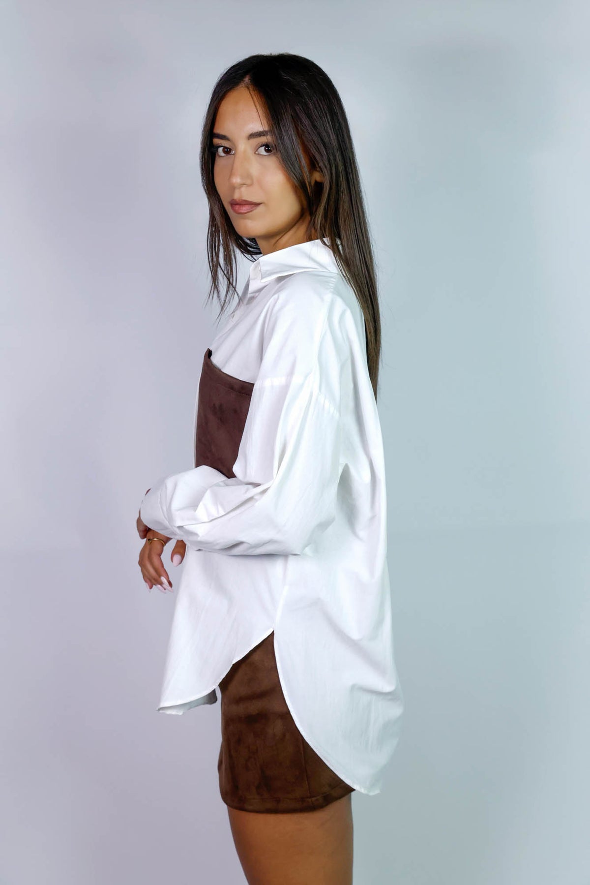 Oversized Shirt With 3D Horse Motif
