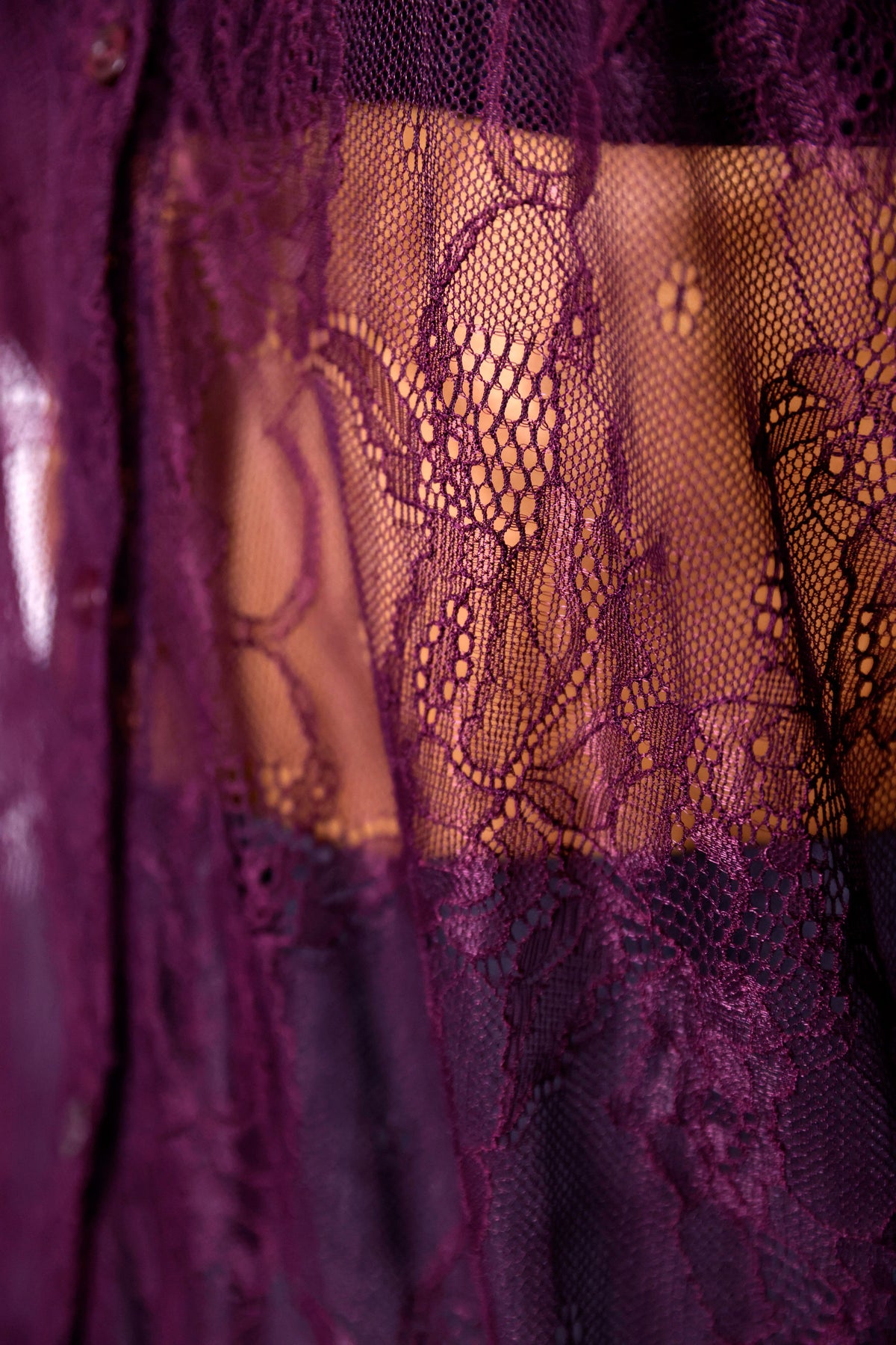 Sheer Lace Button-up
