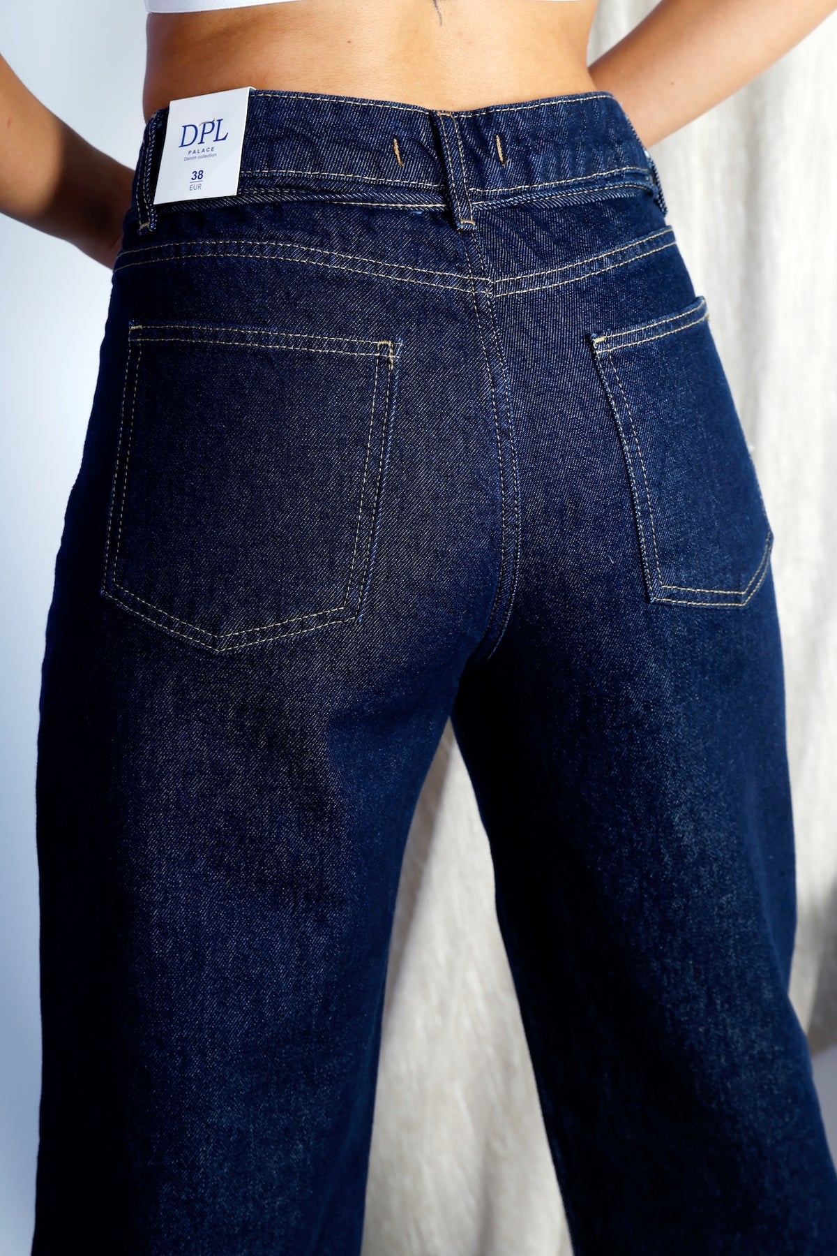High-Waist Straight-Leg Jeans